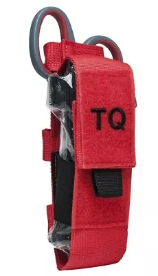 VISM Tourniquet & Tactical Shear MOLLE Pouch Medic First Aid Tactical Trauma RED • $13.95
