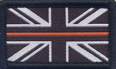 The Thin Orange Line Search And Rescue Woven Badge Patch Union Jack Flag 3 X 5cm • £2.83