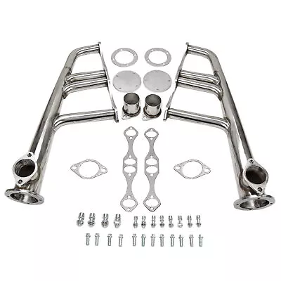 STAINLESS STEEL LAKE STYLE HEADERS Fit SBC 265-400 V-8 CHEVYHOT RODSTREETRAT • $179