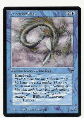 MTG Artist Proof AP Devouring Deep Legends Magic The Gathering Signed • $119