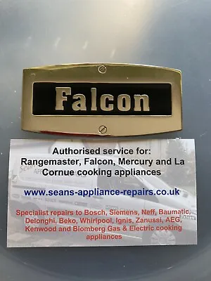 FALCON Metal / Enamel GOLD & BLACK Stick On Badge For Cooker Etc  P030193 • £32.95