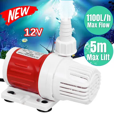 DC 12V 20W Submersible Water Pump Fountain Pump Garden Fish Pond Pool 1100L/H • £9