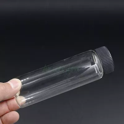 2 Pieces 90ML (120 X 37mm) Empty Clear Glass Bottle Display Powder Storage Vials • $9.99