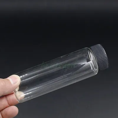 90ML (120 X 37mm) Empty Clear Glass Bottle Display Jewelry Powder Storage Vials • $7.99