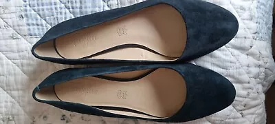 Navy Marks And Spencer Flat Shoes Size 6 • £12