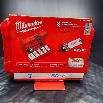 Milwaukee 49-22-4005 Hole Dozer 8-Pc Bi-Metal Hole Saw Kit Drill Bits 🔩🛠️ • $44.91