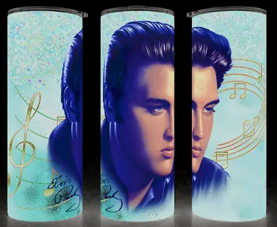 Elvis Presley Painting With Music Notes Cup Mug Tumbler 20oz • $19.95