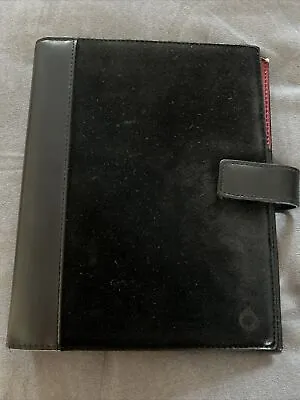 Franklin Covey Planner Classic Size Black Snap Close Inside Protector Flaps • $18