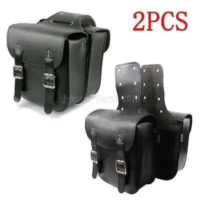 2x Black PU Side Saddle Bags For Suzuki Boulevard C50 C90 C109R M50 M90 M109R 40 • $66.22