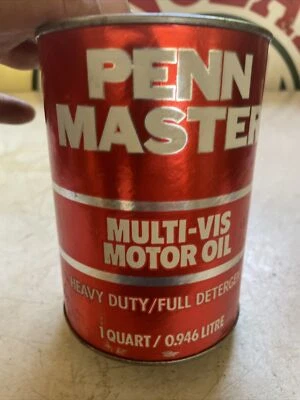 $9.99 • Buy Vintage 1 Quart Penn Master Multi-Vis Motor Oil Can Full
