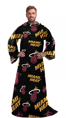 Northwest NBA Miami Heat Toss Silk Touch Comfy Throw With Sleeves • $49.99