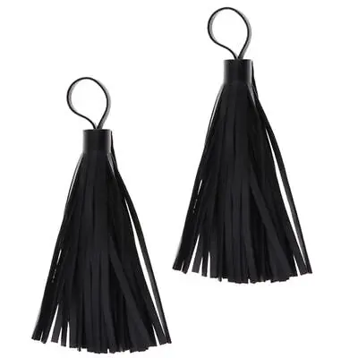 2 Pieces Leather Tassels DIY Jewelry Findings Key Chain Ring Bags Charms • £4.98
