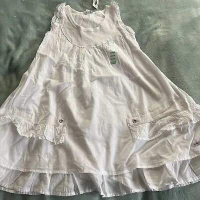 Naartjie Girls White Dress Size 8 Nwt • $16.50