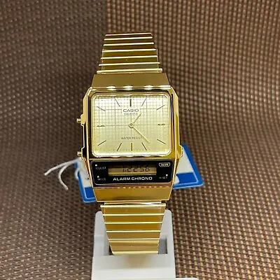 Casio AQ-800EG-9A Vintage Retro Gold Analog Digital Quartz Men's Classic Watch • $77