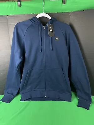 Under Armour Men's Rival Fleece Full Zip Hoodie Size S Navy • $25.49