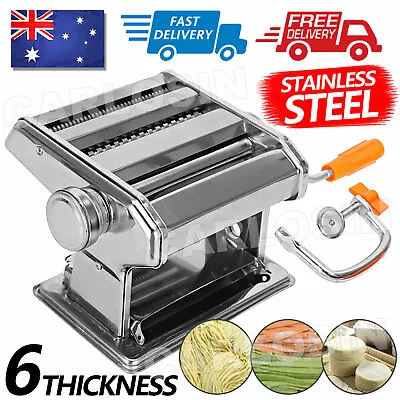 Pasta Noodle Maker Machine Cutter For Fresh Spaghetti 6 Thickness Settings • $24.95