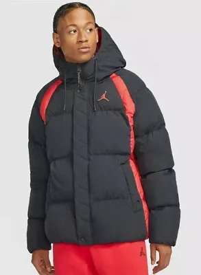 Nike Jordan Puffer Jacket Coat Red Black DA9806-010 Mens Sz XL New With Defect • $69.99