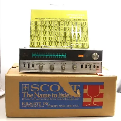 Scott 382-B Solid State AM/FM Stereo Tuner Amplifier W/Original Manual Box USA • $260