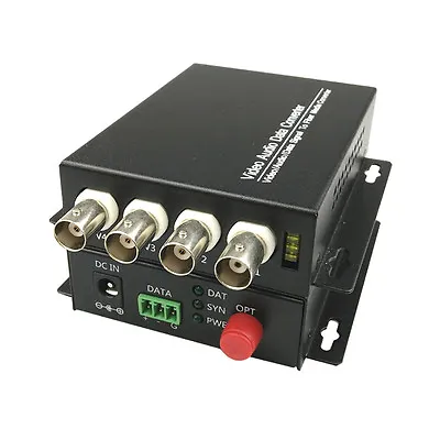 4CH Video Optical Fiber Optic Media Converters Transmitter Receiver CCTV • $62.05