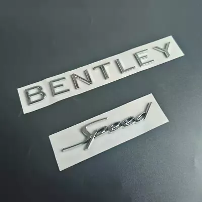 Bentley Logo+Speed Continental GT Badge Script Badge Back Chrome Brand New (2pc) • $112.32