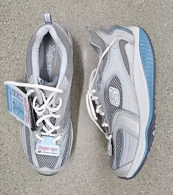Skechers Shape-ups 12380 Metabolize Walking Toning Blue Grey Shoes NEW Women's 9 • $129