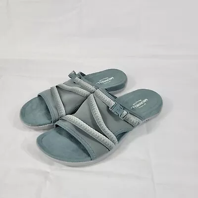 Merrell District Muri Women Size 9 Flip Flops Slide Sandals Blue Slip On Casual • $25.49