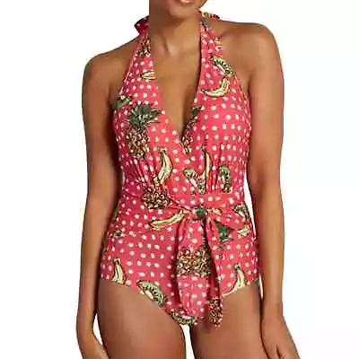 ModCloth The Brooke One Piece Swimsuit XlargePineapples Bananas Polka Dots • $35.99
