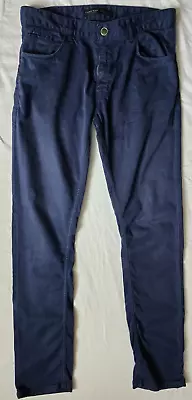 Zara Man Basic Navy Blue Chino Trousers Size 42 • £5