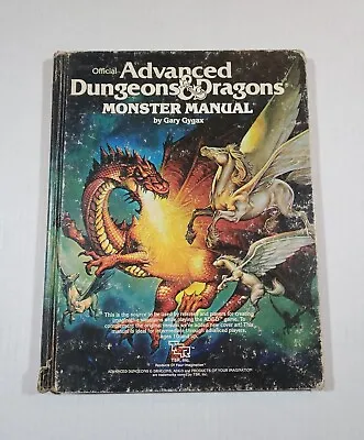 Advanced Dungeons And Dragons Monster Manual Gary Gygax TSR D&D 4th Edition 1979 • $79.95