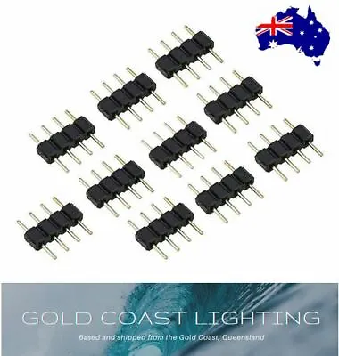 10 X 4 Pin Rgb Led Strip Light Male To Male Connector Joiner • $3.75