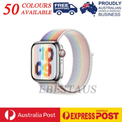 $4.49 • Buy For Apple Watch Nylon Sports Band Strap Series 8 7 6 5 4 SE 38/40/41/42/44/45/49