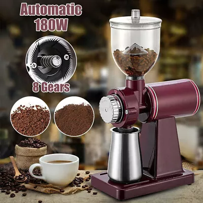 Electric Coffee Grinder Stainless Steel Automatic Burr Mill Espresso Bean Grind • $67.99