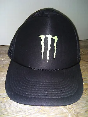 New Monster Energy Trucker Hat Mens Black NASCAR & Motorcycle Racing Sponsor Cap • $9.29
