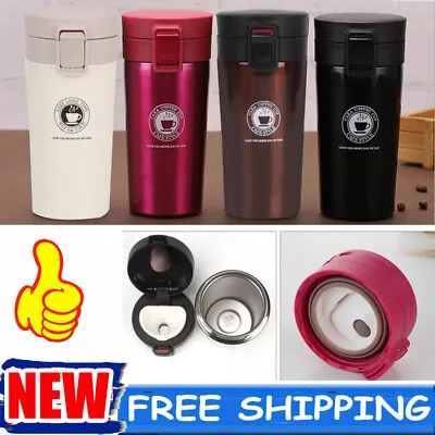 $15.39 • Buy Insulated Travel Coffee Mug Stainless Steel Thermal Flask Vacuum Thermos Cup X1