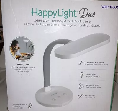 Verilux HappyLight Duo - 2-in-1 Light Therapy & Desk Lamp Adjustable Color Flex • $59.88