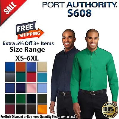 Port Authority S608 Mens Long Sleeve Easy Care Button Down Dress Shirt • $28.35