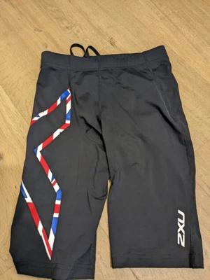 £16.99 • Buy 2XU Compression Running Performance Shorts, Union Jack, Men's Small Black