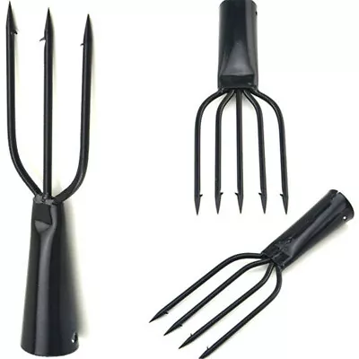 3/4/5 Prong Tine Barbed Stainless Steel Fishing Fork Spear Gaff Frog Hunting Gig • $6.79