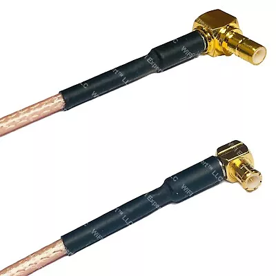 RG316 SMB MALE ANGLE To MCX MALE ANGLE RF Cable FAST-SHIP LOT • $17.99