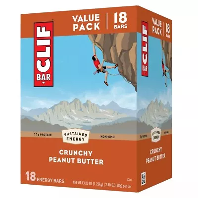 Clif Bar (Crunchy Peanut Butter) 18 Pack • $19.95