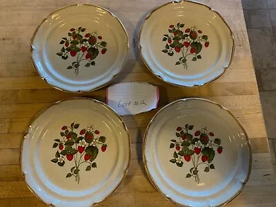 VTG International Endura Collection La Fraise 4 Salad Plates(7.5 ) Japan 6856 #2 • $20