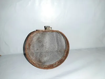 Vtg/antique Metal Wire Mesh Pet Cage/birdcage Feeder/seed/grain Holder Bowl Htf • $25.88