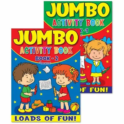 Jumbo Activity Book - A4 Large Fun Kids Childrens Colouring Journeys Books  • £2.99