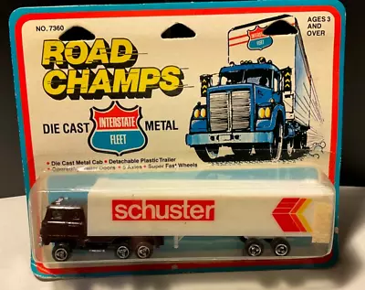 Road Champs JRI Interstate Fleet SCHUSTER Semi Tractor Trailer Truck Diecast NOS • $15.98