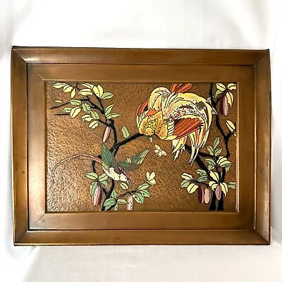 ALBERT GILLES Solid Copper Enamel French Coppersmith Signed 25  X 19  • $300