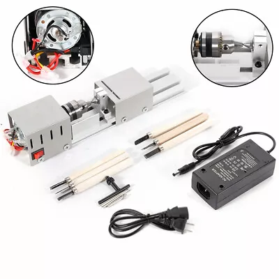 100W Mini Lathe Beads Polisher Machine Wood Woodworking Cutting Tool 12  Length • $35