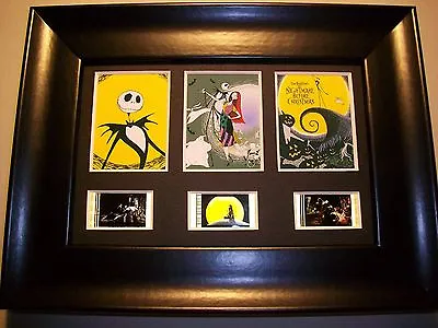 NIGHTMARE BEFORE CHRISTMAS Framed Trio Movie Film Cell Memorabilia Collect Gift • $49.95
