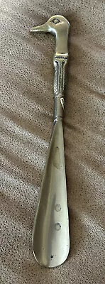 Vintage Metal Brass Duck Head Spoon Shoe/Boot Horn  (1983) 10” Long • $22.99