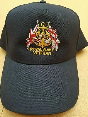 £15 • Buy ROYAL NAVY FLAGS & ANCHOR VETERAN Embroidered Baseball Caps & Beanies