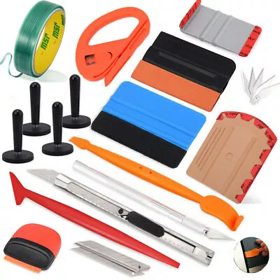 PRO Micro Squeegee Gasket Window Tint Tool Car Vinyl Wrap Application Kit US • $13.11